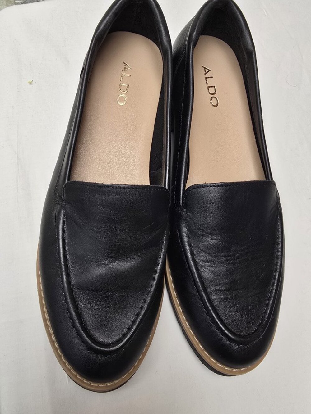 ALDO Black Leather Loafers – Women’s Size US 6 / EU 36 / UK 3